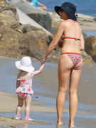 Rebecca Gayheart - wearing a bikini at a beach in Malibu 08/18/13
