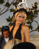 Paris Hilton in low-cut black dress promotes her MTV reality show Paris Hilton's My New BFF at Tao in Las Vegas